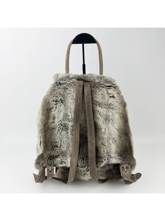 Fendi Zucca Pattern Lining Backpack Suede Gray Brown Vintage main image 10